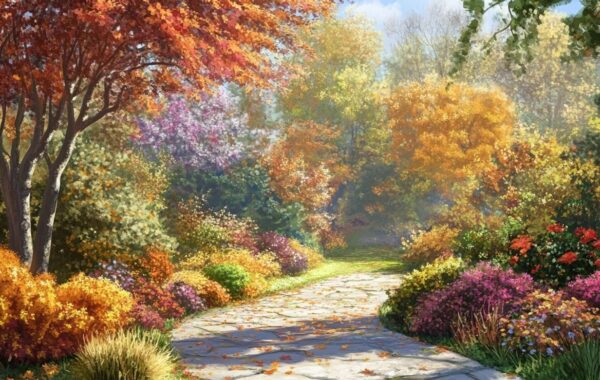 Laubsauger & Laubbläser im herbstlichen Garten