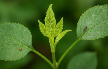 Blattläuse und andere Schädlinge auf Pflanzenblättern im Garten erkennen