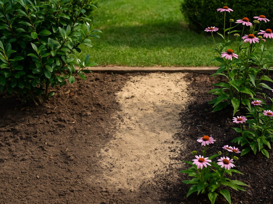 Unterschiedliche Pflanzen in Sonne und Halbschatten mit verschiedenen Bodentypen zur Verdeutlichung des variierenden Wasserbedarfs.