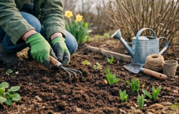 Frühjahrliche Gartenarbeiten: Beet vorbereiten und Boden lockern